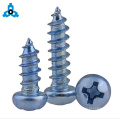 4 Bule zinc Phillips Pan Head Self-Tapping Screws